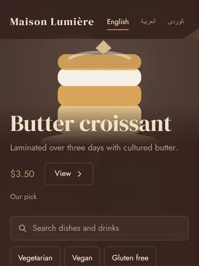 Buzzify Menu: cocoa atelier
