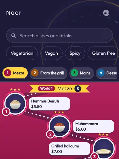 Buzzify Menu: the game levels